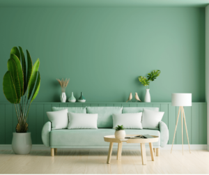 Soft green interior - Essex Property Show